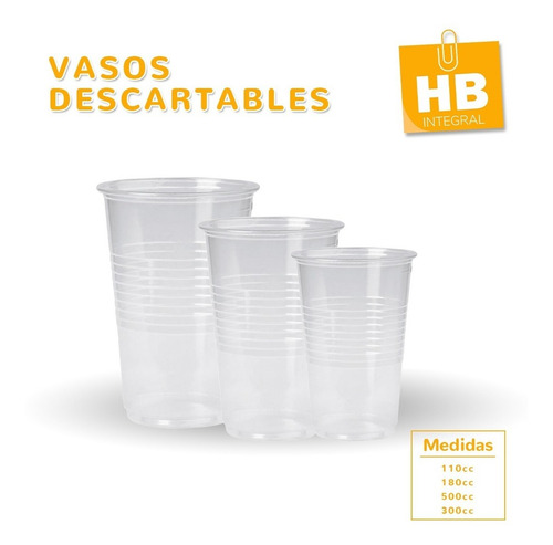 Imagen 1 de 5 de Vaso Descartable Plastico Cristal 180cc Premium X2500 Uni