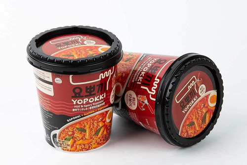 Yopokki Hot Spicy Rabokki Cup I Ramen Noddle Tteokbokki Topo