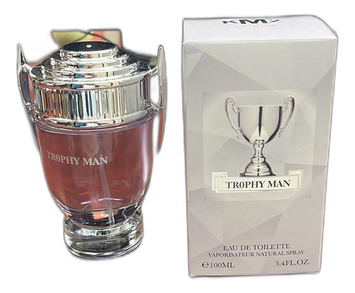 Perfume Marca Km2 Para Hombre Trophy Man Plata 100ml