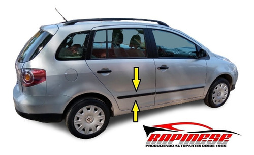 Vw Suran 2007 Bagueta De Puerta Trasera Derecha Neg