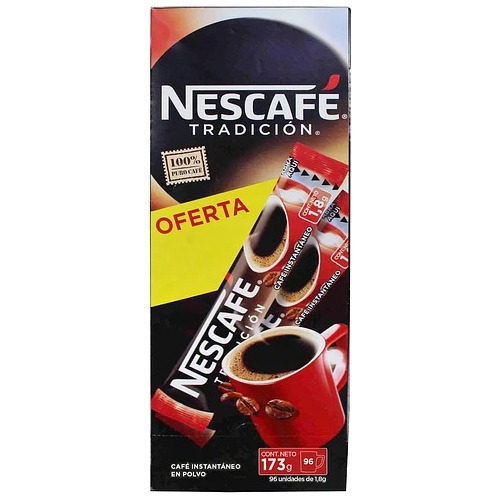 Nescafe Stick 1.8 Grs. 96 Unids 173 Gr, (pack 2 Unid) 