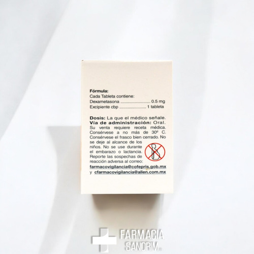 Dexametasona .5 Mg Pack Con 40 Tabletas Genérico De Alin