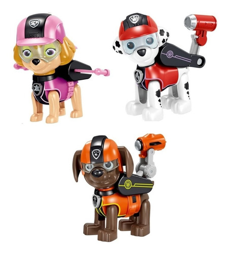 Imagem 6 de 6 de 7 Bonecos Articulados Patrulha Canina Chase Ryder Cachorros