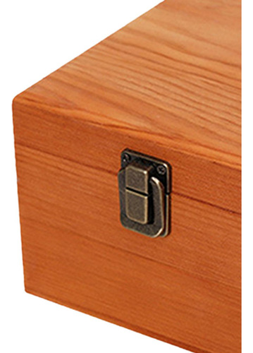 Nuevo Caja De Almacenamiento De Madera Marrón 14x14x10cm