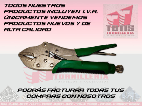 Pinza Perra Presión 10 Mordaza Recta Mango Forrado