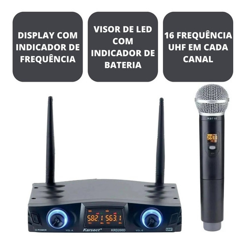 Microfones Karsect KRD-200DM dinâmico cardioide