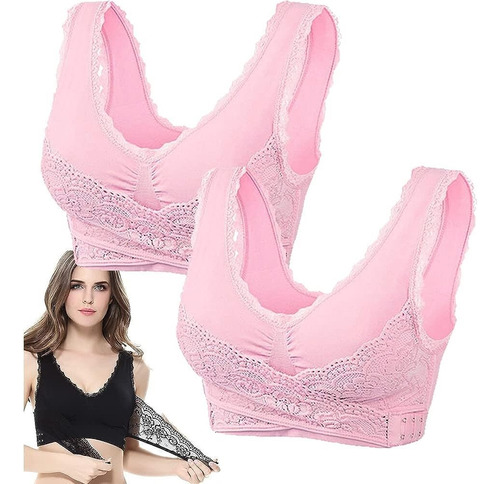 2pcs Sexy Sujetadores De Encaje For Mujer Talla Grande