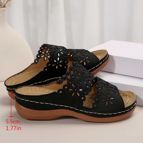 Yt Slipper Verano Casual Talla Grande Color Liso Para Mujer