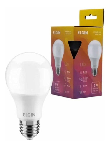 Lampada Led Bulbo 09w A60 3000k Elgin