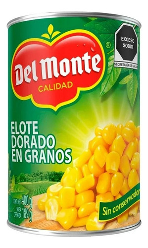 7 Pzas Granos De Elote Del Monte Dorados 400 G