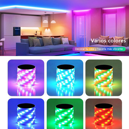 Tira De Luces Led Rgb 2835 Decorativa 5 Metros Flexible Rgb