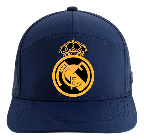 Gorra Real Madrid Gold 5 Paneles Premiun Blue Xv