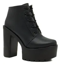 Comprar Botín Bota Para Mujer Elegante Casual Tacón Plataforma 12cm
