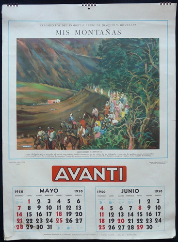 Imagen 4 de 7 de Antiguo Almanaque Avanti. Año 1950 (completo). 15005