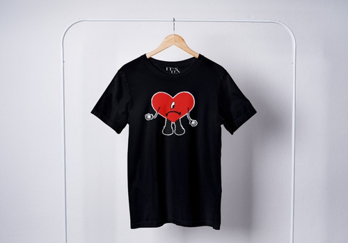 Playera Corazon Bad Bunny. Verano Sin Ti. Corazon Con Cara