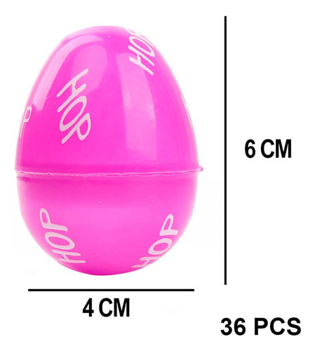 Qipai 36 Pcs Huevos De Pascua De Plástico Vacios Capsulas
