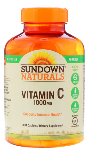 Sundown Naturals Vitamina C, 1000mg, De Alta Potencia, 300un