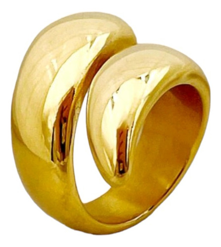 Anillo Mujer Ajustable Maxi Chunky Enchape Oro 18k Regalo