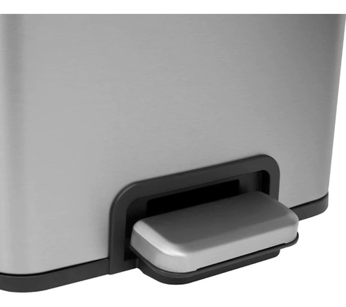 Basurero Eko Madison Rectangular Pedal Ss 12l
