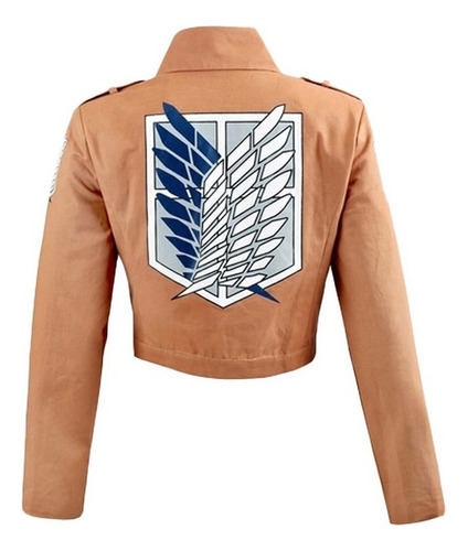 Ataque A Los Titanes Mikasa Chaqueta Corta Bufanda Cosplay C