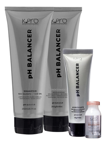 Kit K.pro Ph Balancer Sh+cond Acidificante P+regenér Shot