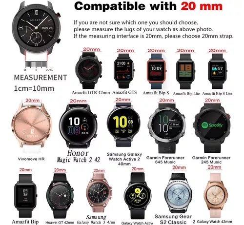 Correa De Silicona Para Relojes Deportivos - Smartwatch - Ancho 20mm -  Color Beige