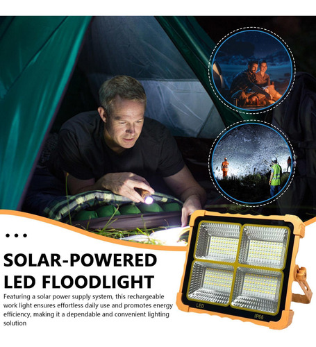 Lámpara De Trabajo Recargable Solar Luminaria Solar Para Ext