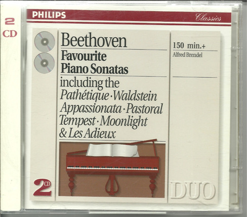 Cd. Beethoven: Favourite Piano Sonatas | Alfred Brendel 