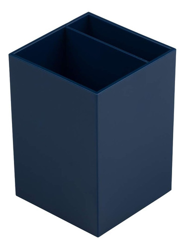 Portalápices De Plástico - Azul Marino - Vaso De Escritorio 