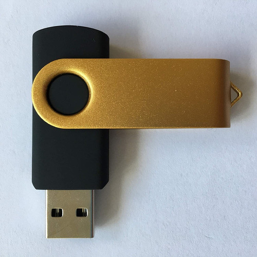 Imagen 6 de 11 de Pendrive Con Memoria De 1 Tb | Usb 2.0 / Dorado | Giratorio