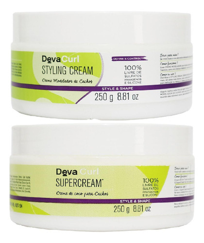 Kit Deva Curl Styling Cream E Super Cream 2x250ml