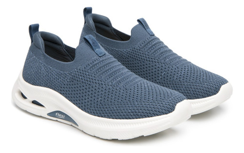 Tenis Sneaker Urbano Slip On Flexi Mujer Denim 22-26 Mod. 135201