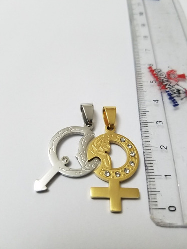 Dijes Acero Pareja Novios Enamorados Regalo