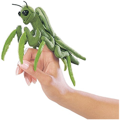 Mini Marioneta De Dedo Mantis Religiosa.
