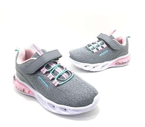 Imagen 5 de 5 de Zapatilla Nena Con Luz Velcro Estrellas Botanguita Sheffield