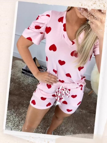 Imagem 3 de 6 de Conjunto Pijama Confort Short + Blusa Manguinha Core