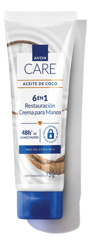 Crema Para Manos Aceite De Coco 6 En 1 Avon Care 75g