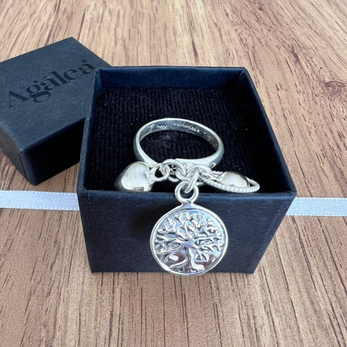 Imagen 8 de 10 de Anillo Arbol De La Vida Ajustable Colgantes Plata 925 Agálea
