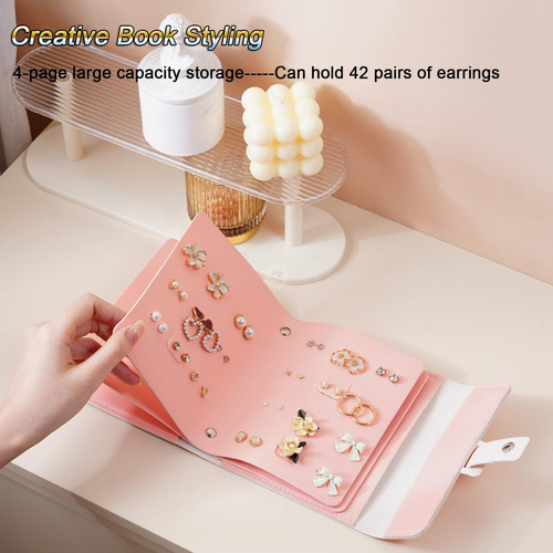 Bolsa Multifuncional Para Guardar Pendientes,portátil Rosa