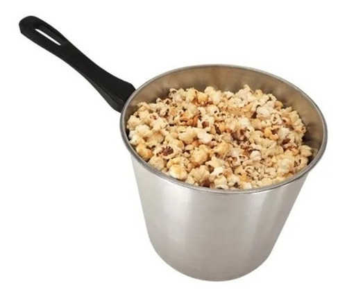 Pochoclera Familiar Olla De Aluminio P/pochoclos Pop Corn Color Plateado