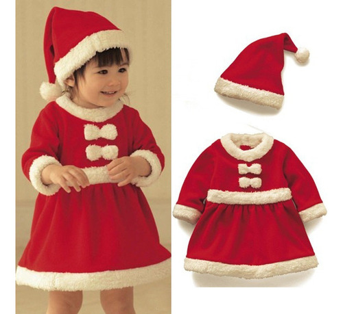 Disfraz De Navidad For Niña Vestido De Santa .