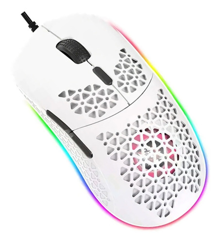 Mouse Gamer Onikuma Cw911 Rgb Ventilación Blanco