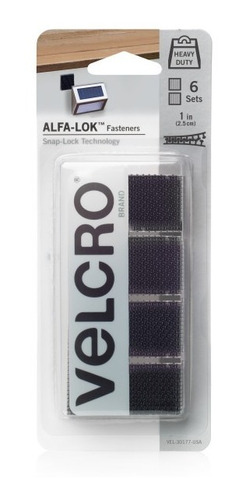 6pz Cuadros Adherible Organizador Velcro Tira Gancho Negro