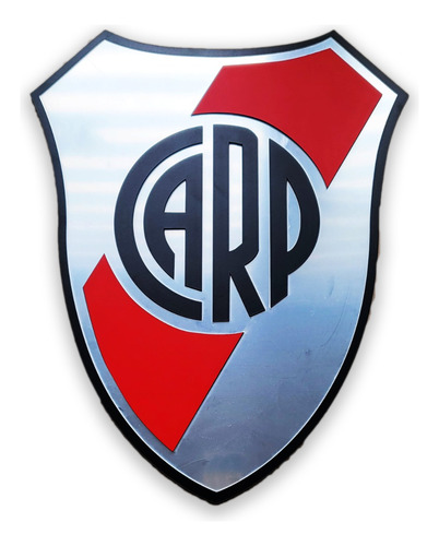 Cuadro Escudo River Plate Acrílico Espejo Plata 75 X 60 Cm