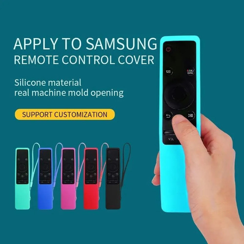 USTIYA Funda Para Samsung Galaxy Tv Bn59-01312 Case Smart TV Control Remoto Silicón Protector Carcasa Color Rojo Cover