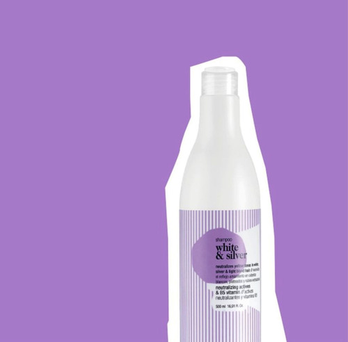 Glossco White & Silver Shampoo 500ml Shampoo Matizante