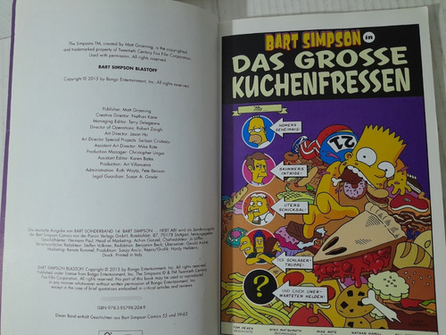 Hq Importado Encadernado Bart Simpsons Hebt Ab! Panini Rjhm (Usado)