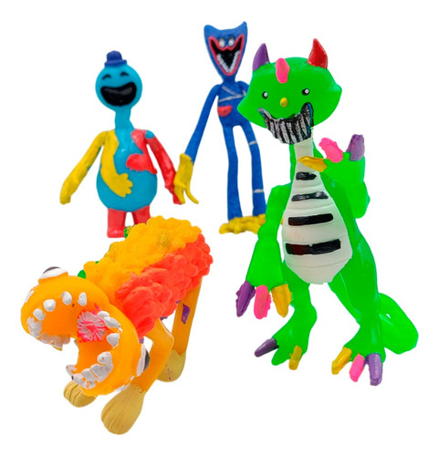 Poppy Set Figuras Pianosaurio, Doey, Yarnaby 4pzs Articulada