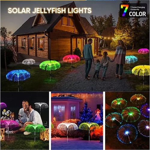 Lâmpada Solar Decorativa De Medusa Para Jardim Doméstico