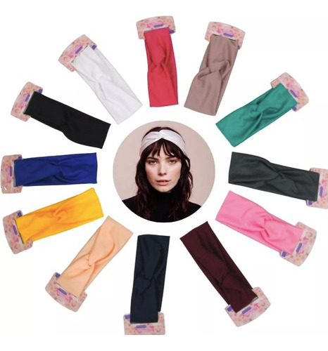 ** Vinchas Turbante Para El Cabello Banda Deportiva 12pz